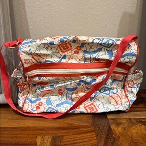 Vintage Diaper bag Colorful bear baby blocks